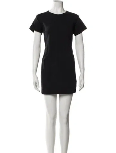 Pre-owned Leset Crew Neck Mini Dress In Blue