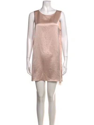Pre-owned Leset Crew Neck Mini Dress In Pink