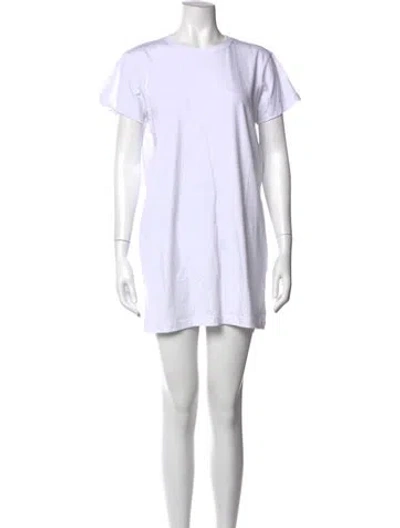 Pre-owned Leset Crew Neck Mini Dress W/ Tags In White