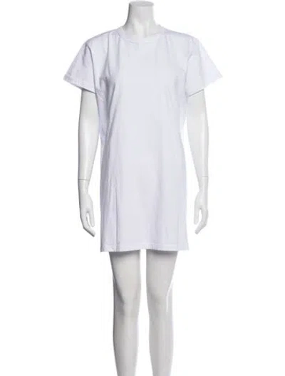 Pre-owned Leset Crew Neck Mini Dress W/ Tags In White