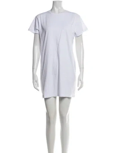 Pre-owned Leset Crew Neck Mini Dress W/ Tags In White