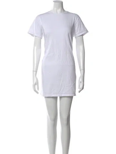 Pre-owned Leset Crew Neck Mini Dress In White