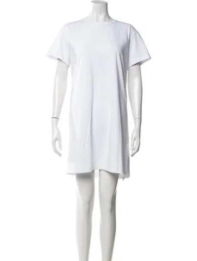Pre-owned Leset Crew Neck Mini Dress In White