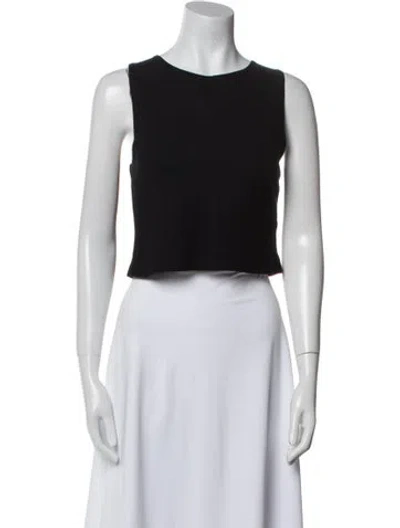 Pre-owned Leset Crew Neck Short Sleeve Top In Black