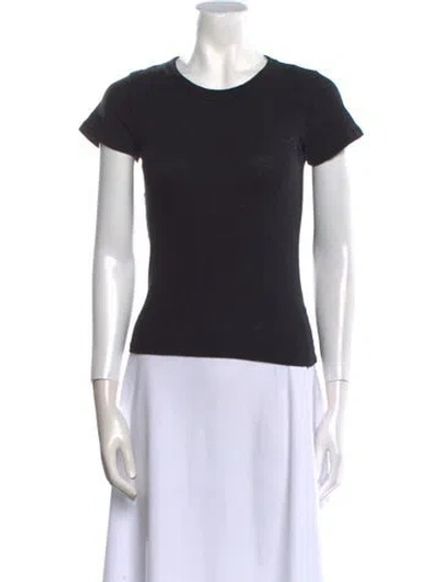 Pre-owned Leset Crew Neck Short Sleeve T-shirt In Black