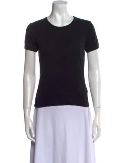 Pre-owned Leset Crew Neck Short Sleeve T-shirt In Black