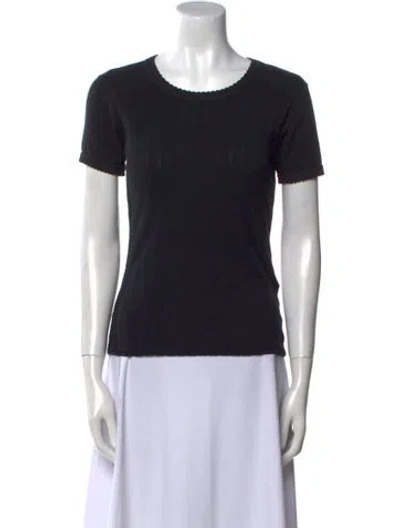 Pre-owned Leset Crew Neck Short Sleeve T-shirt In Black