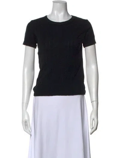 Pre-owned Leset Crew Neck Short Sleeve T-shirt In Black