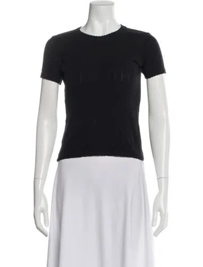 Pre-owned Leset Crew Neck Short Sleeve T-shirt In Black