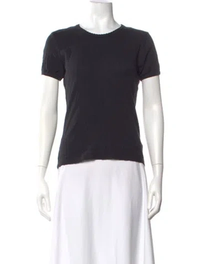 Pre-owned Leset Crew Neck Short Sleeve T-shirt In Black