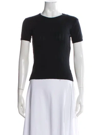 Pre-owned Leset Crew Neck Short Sleeve T-shirt In Black