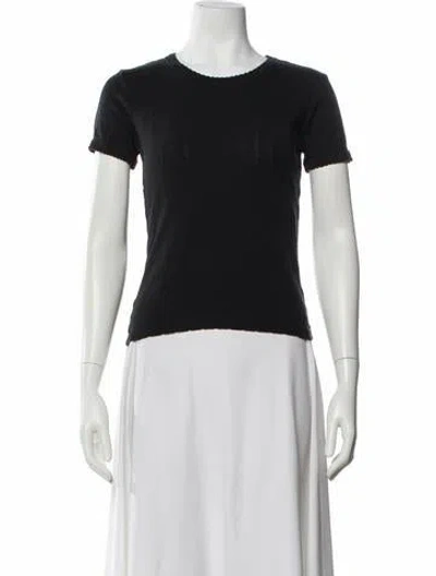 Pre-owned Leset Crew Neck Short Sleeve T-shirt In Black