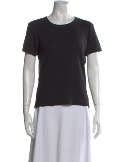 Pre-owned Leset Crew Neck Short Sleeve T-shirt In Black
