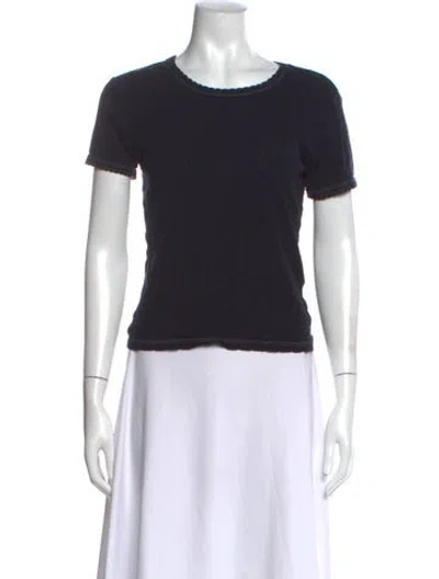 Pre-owned Leset Crew Neck Short Sleeve T-shirt In Black