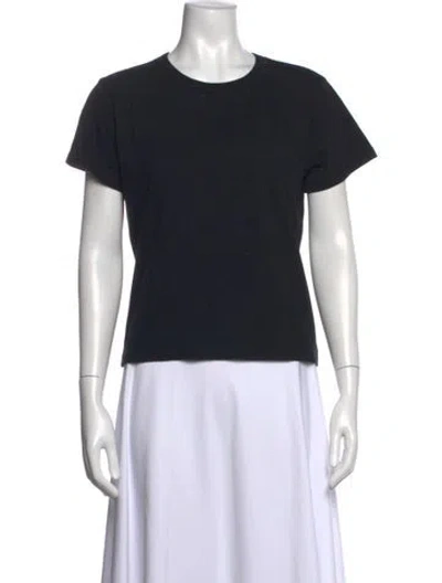 Pre-owned Leset Crew Neck Short Sleeve T-shirt In Black