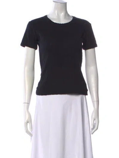 Pre-owned Leset Crew Neck Short Sleeve T-shirt In Black