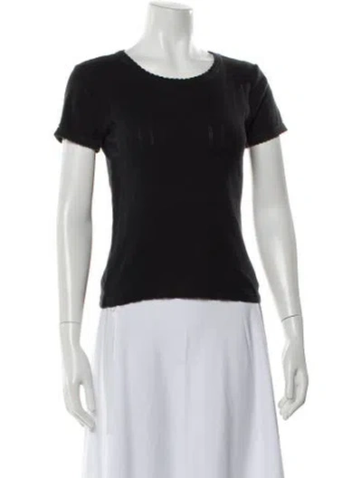 Pre-owned Leset Crew Neck Short Sleeve T-shirt In Black