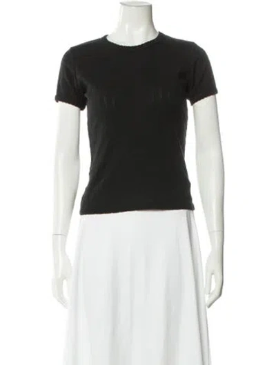 Pre-owned Leset Crew Neck Short Sleeve T-shirt In Black