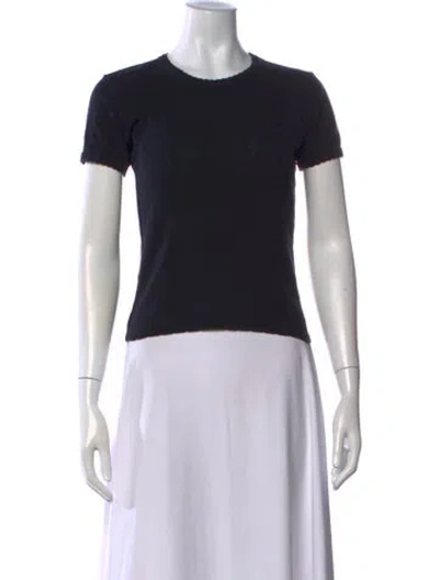 Pre-owned Leset Crew Neck Short Sleeve T-shirt In Black
