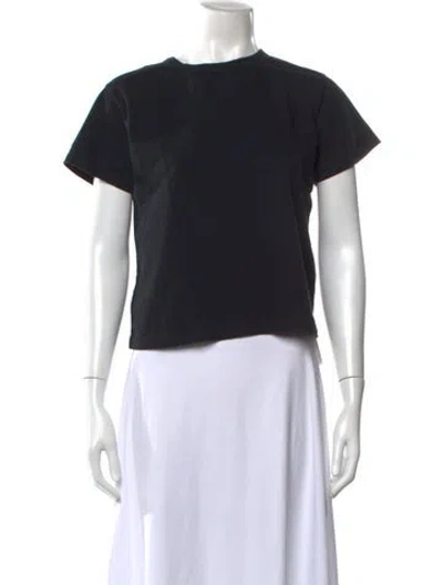 Pre-owned Leset Crew Neck Short Sleeve T-shirt In Black