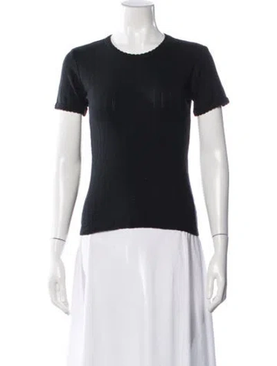 Pre-owned Leset Crew Neck Short Sleeve T-shirt In Black