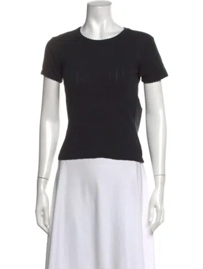 Pre-owned Leset Crew Neck Short Sleeve T-shirt In Black