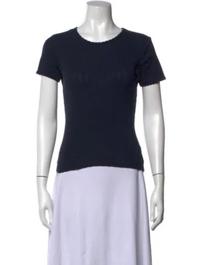 Pre-owned Leset Crew Neck Short Sleeve T-shirt In Black
