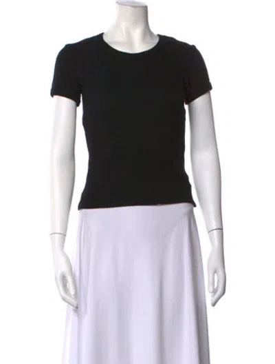 Pre-owned Leset Crew Neck Short Sleeve T-shirt In Black