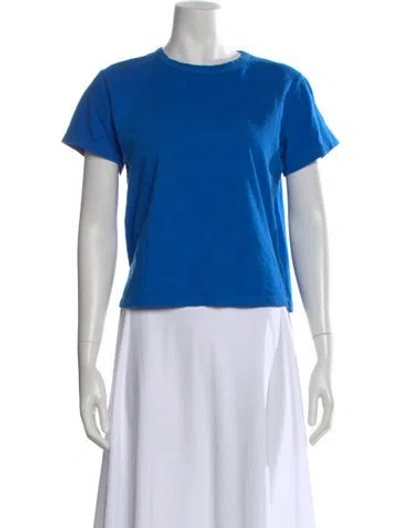 Pre-owned Leset Crew Neck Short Sleeve T-shirt In Blue