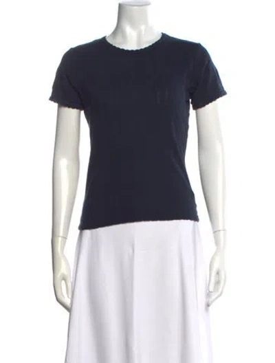 Pre-owned Leset Crew Neck Short Sleeve T-shirt In Blue