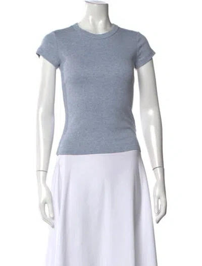 Pre-owned Leset Crew Neck Short Sleeve T-shirt In Blue