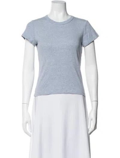 Pre-owned Leset Crew Neck Short Sleeve T-shirt In Blue/white
