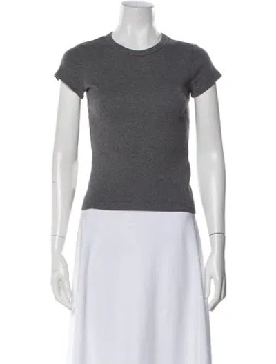 Pre-owned Leset Crew Neck Short Sleeve T-shirt In Gray