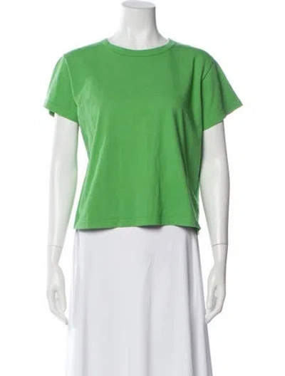Pre-owned Leset Crew Neck Short Sleeve T-shirt In Green