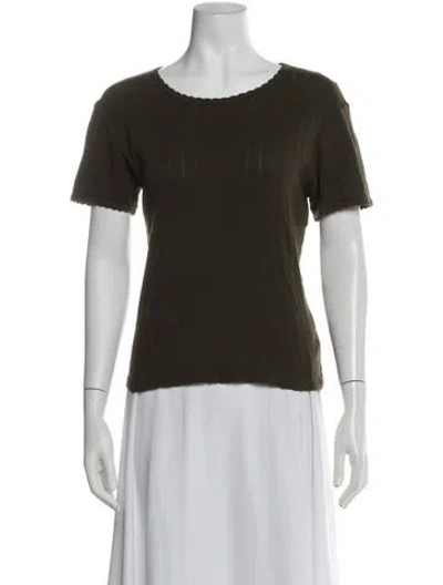 Pre-owned Leset Crew Neck Short Sleeve T-shirt In Green