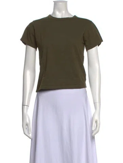 Pre-owned Leset Crew Neck Short Sleeve T-shirt In Green