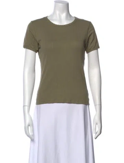 Pre-owned Leset Crew Neck Short Sleeve T-shirt In Green