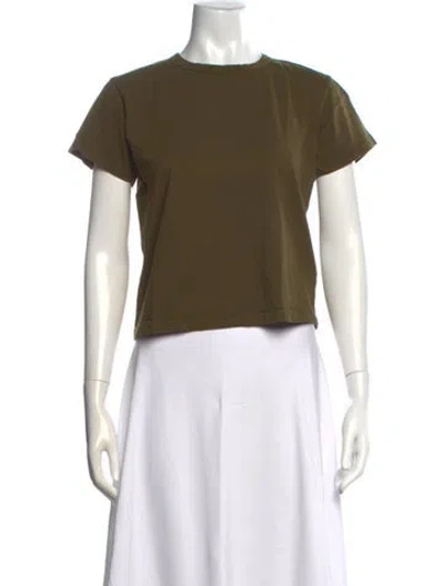 Pre-owned Leset Crew Neck Short Sleeve T-shirt In Green
