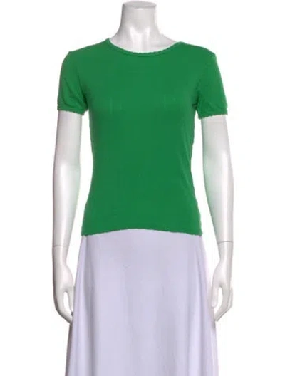 Pre-owned Leset Crew Neck Short Sleeve T-shirt In Green