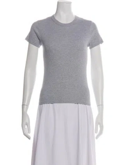 Pre-owned Leset Crew Neck Short Sleeve T-shirt In Grey