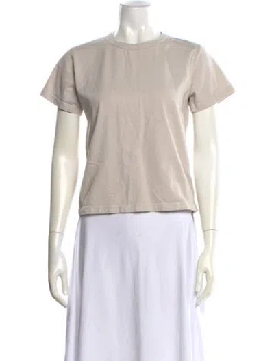 Pre-owned Leset Crew Neck Short Sleeve T-shirt In Neutral