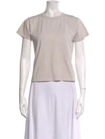 Pre-owned Leset Crew Neck Short Sleeve T-shirt In Neutral