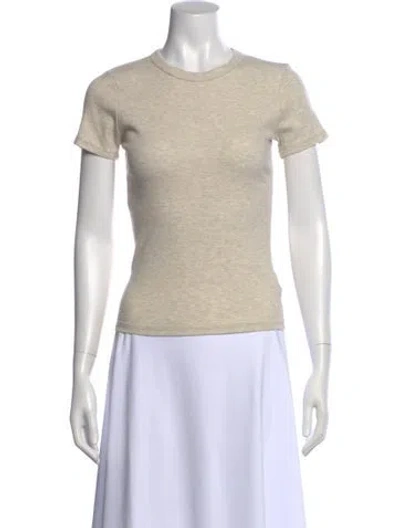Pre-owned Leset Crew Neck Short Sleeve T-shirt In Neutral