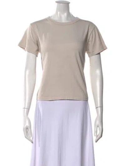 Pre-owned Leset Crew Neck Short Sleeve T-shirt In Neutral