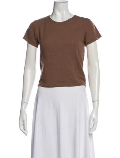 Pre-owned Leset Crew Neck Short Sleeve T-shirt In Neutral