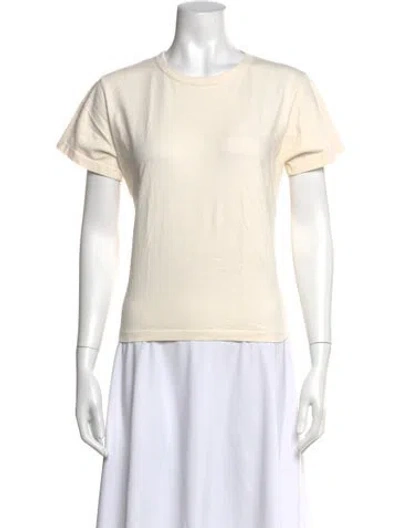 Pre-owned Leset Crew Neck Short Sleeve T-shirt In Neutrals