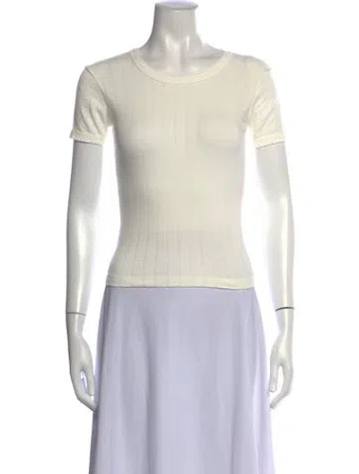 Pre-owned Leset Crew Neck Short Sleeve T-shirt In Neutrals