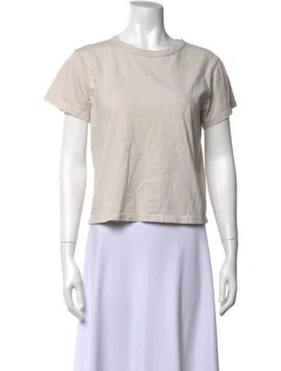 Pre-owned Leset Crew Neck Short Sleeve T-shirt In Neutrals