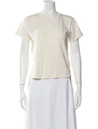 Pre-owned Leset Crew Neck Short Sleeve T-shirt In Neutrals