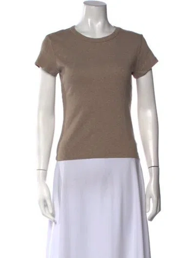 Pre-owned Leset Crew Neck Short Sleeve T-shirt In Neutrals